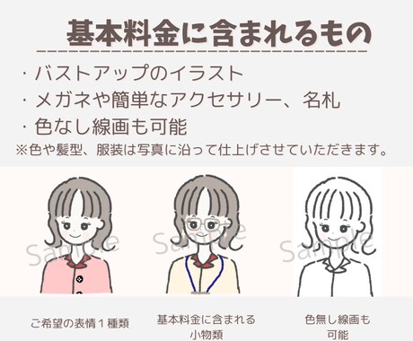 ほんわか・好感度UPな似顔絵を描きます SNSアイコンや結婚式、プレゼントにも使えるほんわか似顔絵 イメージ2