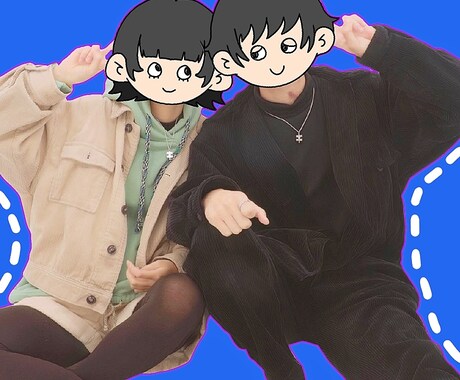 あなたのお顔可愛く隠します あなたに似せた可愛いイラストを描きます イメージ2