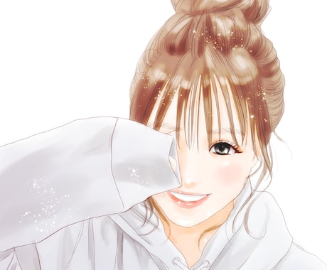 キラキラ・ふんわり可愛い女子イラスト描きます SNS用途などに！自撮り女子風アイコンが欲しい方へ♪ イメージ2