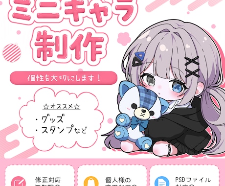 愛着の湧くミニキャラ制作します イメージ1