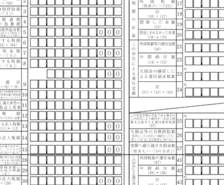 法人税申告書別表１の英訳版販売致します 法人税別表１の英訳版（R６.4.1以降終了事業年度対応） イメージ1