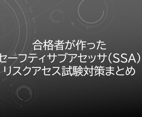 SSAリスクアセス＜合格ノート＞お譲りしますます イメージ1