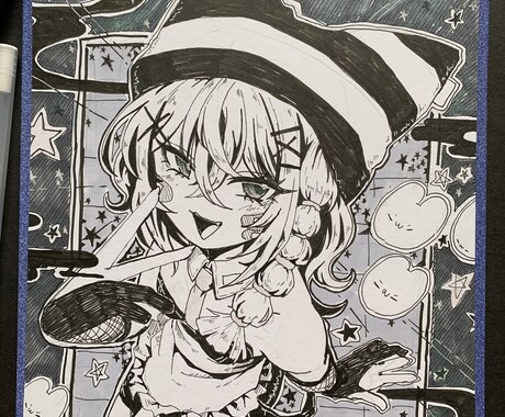 アナログイラスト色紙描きます アナログイラストでプレゼント企画や、推し活にぴったり！ イメージ1