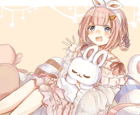 可愛いアイコン、歌ってみた絵、立ち絵等描きます 等身、デフォルメ、男女お受けできます。 イメージ1