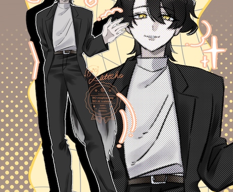 男女のイラストやデフォルメキャラなどを描きます イメージ1