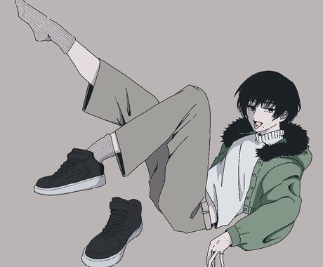 SNSで使用できるプロフイラスト作成いたします 彩度低め、クールな雰囲気のイラストが得意です イメージ1