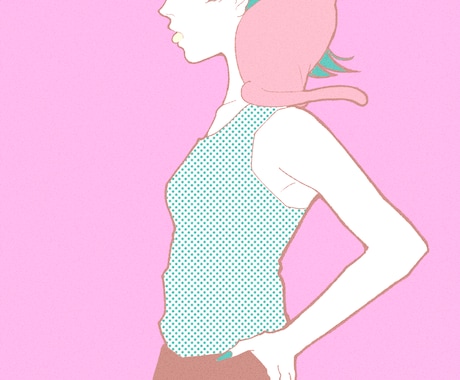 ファッショナブルでポップなイラスト描きます スピード納品/個性的カラー/挿絵動画グッズに イメージ2