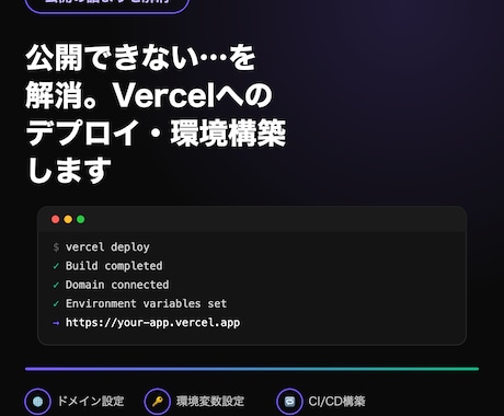 Vercelへのデプロイ・環境構築ます 公開できない状態をまとめて解消します イメージ1