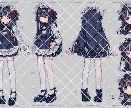 女の子・男の子・ケモ系・三面図イラスト描きます 女の子や男の子ケモ系、女性らしい身体のラインが得意です！！ イメージ1