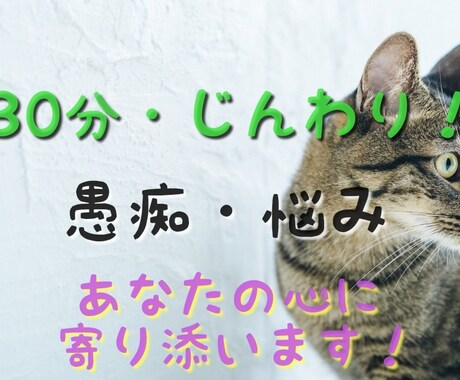 30分チャットで人に言えない愚痴悩み何でも聞きます 寂しい時・ツライ時にはいつでも打ち明けてみませんか？ イメージ1