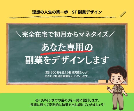 あなた専用の副業をデザインします スタートして1ヶ月目から『完全在宅』でマネタイズ イメージ1