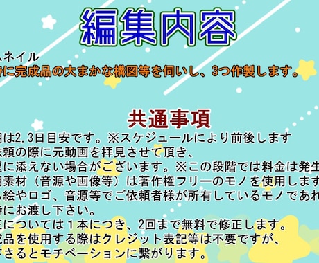 録画や配信のアーカイブを編集します 数日以内に編集を行いお届けします イメージ2