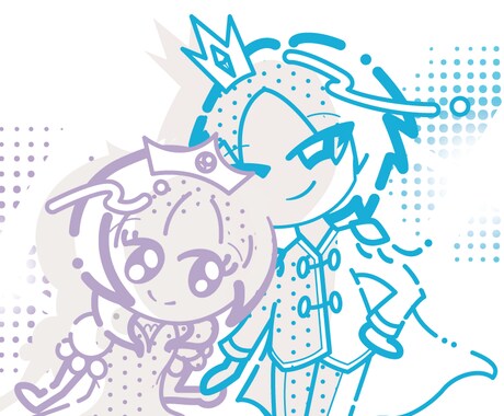 シンプルで想いの詰まったペアイラストを作成致します 見た目だけでなく、想いを表現したイラストを作成させて頂きます イメージ2