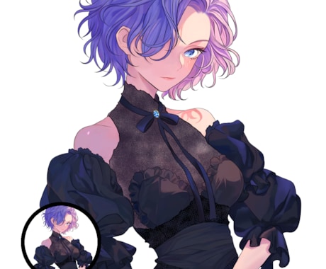 10名様限定価格！アイコン製作承ります ダークで可愛い女の子が得意です♡ イメージ2