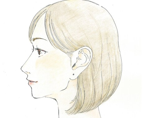 ココナラ最低価格〜♪色鉛筆で手描きイラスト描きます 色鉛筆で手描きのイラスト承ります♪♪人物・美人イラストなど イメージ2