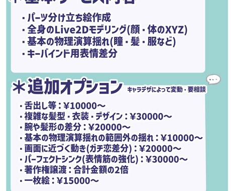 ご希望のモデルを作ります キャラクターデザインからLive2Dモデリングまで対応！ イメージ2