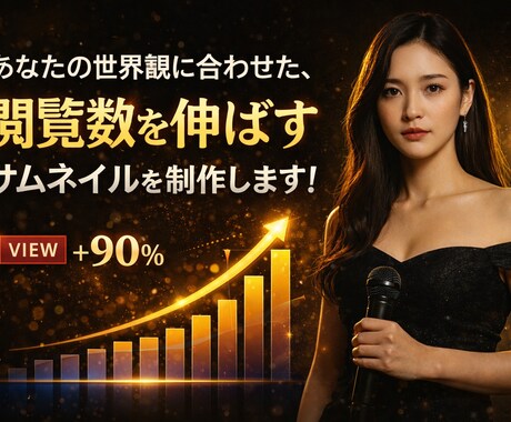 同時閲覧90人実績｜クリックされるサムネ制作します 5人→90人に伸ばした“目を止める構図”で制作します イメージ2