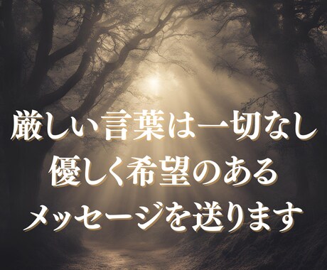 優しい鑑定☆恋愛のお悩みに希望の光を照らします 厳しい言葉はなし‼優しく希望に満ちたメッセージだけをお伝え イメージ2