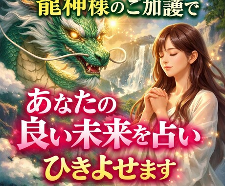 今の悩み龍神様から支援幸せな未来を占い引き寄せます 貴方の恋愛、人間関係、仕事人生の転機を紐解き良い未来へ繋ぐ イメージ1