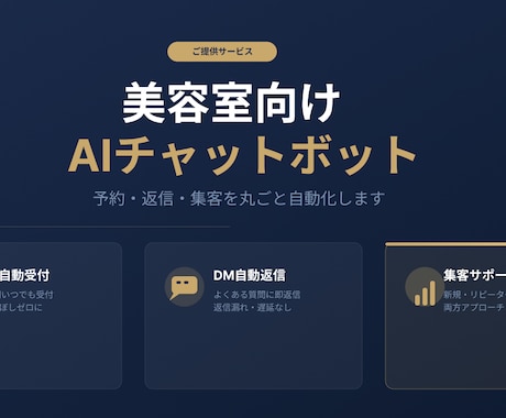 美容室向けAIチャットボット構築します SE経験者がつくる現場向けAIボット イメージ1