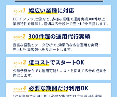 広告運用のプロがGoogle広告運用代行いたします 運用実績300件以上の広告運用のプロにお任せください！ イメージ2