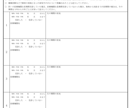 病歴就労申立書の作成についてのご相談に応じます 障害基礎年金(主に精神)を申請したい方の相談対応、助言、添削 イメージ2