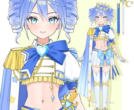 Vtuberの立ち絵を制作をします Vtuberのキャラクターデザイン(パーツ分け込み) イメージ2