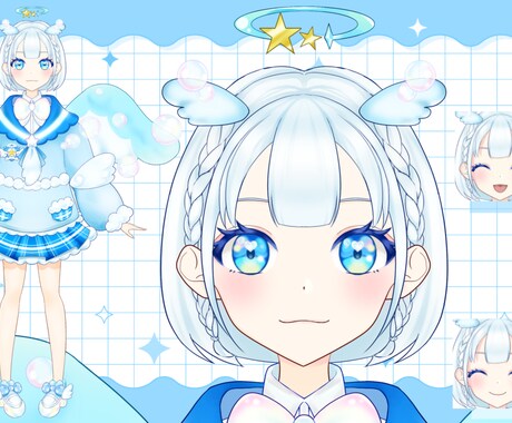 Vtuberモデル全工程制作します 唯一無二の理想のVtuberモデル✨全工程お任せください！ イメージ1