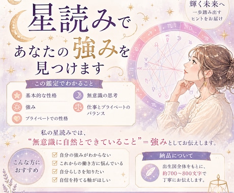 仕事/強み/ワークライフバランスを占います 強み=『自然にできていること』をお伝えします イメージ1