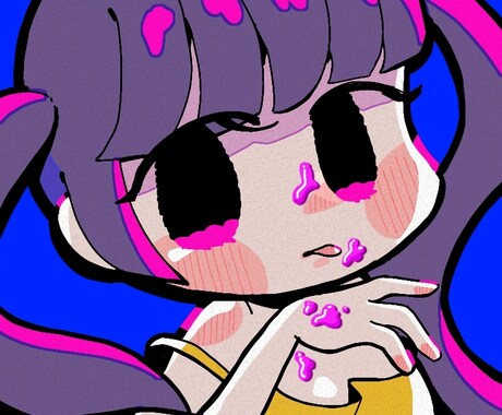 SNSで使えるアイコンを作成します ポップで可愛いミニキャライラスト！ イメージ2
