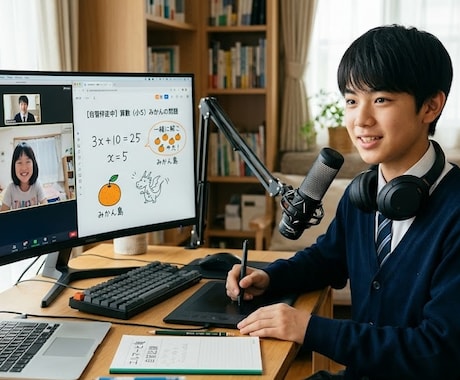 現役中学生が伴走！お子さんの勉強見させて頂きます スマホばかりの自習を卒業！お兄さん先輩と進める勉強サポート イメージ1