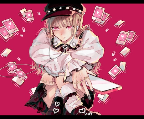 目を引く動画用の一枚絵を作成します 動画用やCDジャケットのイラストを作成します！背景付きも可！ イメージ1