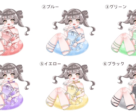 デフォルメ水着量産イラストます 初めてでもご依頼しやすい量産イラストです！ イメージ2