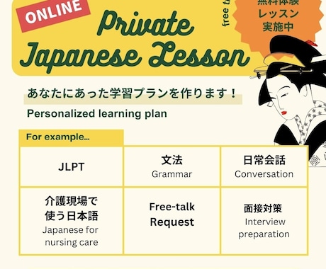生徒募集！オンラインで日本語レッスンします いっしょにたのしく日本語レッスンしましょう！ イメージ1