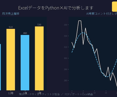 ExcelデータをPython×AIで分析します 現役DSがExcelデータをAI分析レポートにします イメージ1