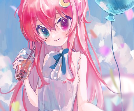 目を引く色彩の厚塗りイラスト描きます 個性派!つやつや鮮やか個性的な質感の厚塗り イメージ2