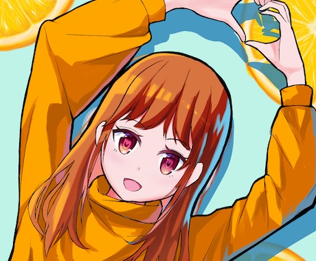 色鮮やかで目を引くイラスト描きます フレッシュで可愛い女の子をお描きします イメージ1
