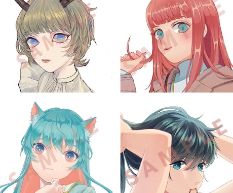 SNS等アイコンイラストを作成します 綺麗なイラストアイコン作成致します！ イメージ2