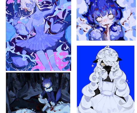 厚塗りで仄暗さのある可愛らしいイラストを描きます 仄暗くて可愛いイラストをお求めの方へ　サムネイル、一枚絵など イメージ2