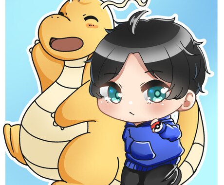 デフォルメキャラSNSアイコンます イメージ1