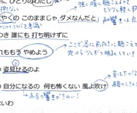 ミュージカル曲ボイトレ｜歌い方と表現を整えます 歌唱添削で表現・感情の乗せ方をアドバイス イメージ2