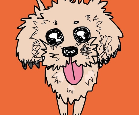 愛犬をポップなタッチで描きます イメージ1