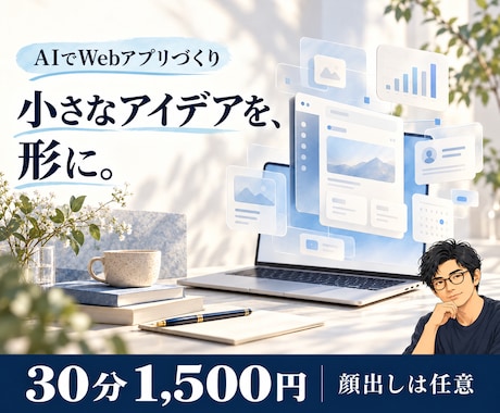 AIでWebアプリを作る方法を個別に教えます イメージ1