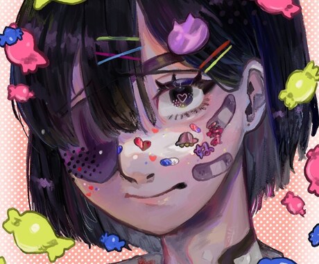大胆厚塗り！可愛いイラスト描きます イメージ1