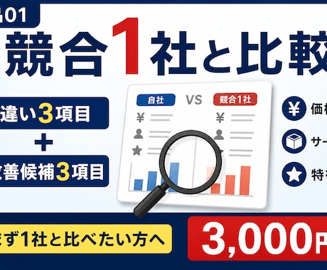 自社と競合1社を比較し違いと改善候補を整理します イメージ1