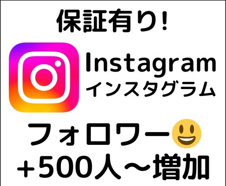Instagramのフォロワー増やします ＋500人増加、アカウントの価値やイメージの向上に イメージ1