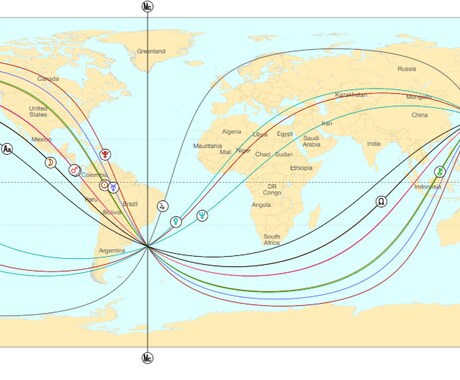 海外の土地との相性をアストロマップで鑑定ます イメージ1