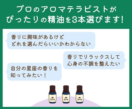 アロマテラピストがあなたにぴったりの香りを教えます あなただけの香りを知って極上の癒しの日々を送りませんか？ イメージ2