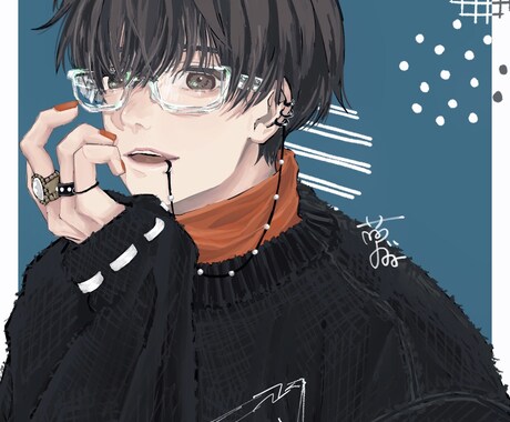 アイコン・一枚絵・イラスト全般承ります ✳︎お洒落と色彩とお顔に凝ったイラスト✳︎ イメージ1