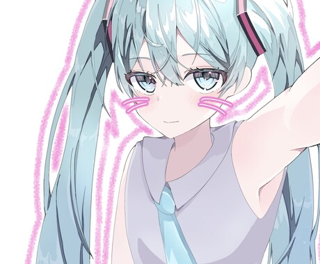 かわいい一枚絵をかきます あなたのオリジナルキャラや好きなキャラクターをかきます イメージ2